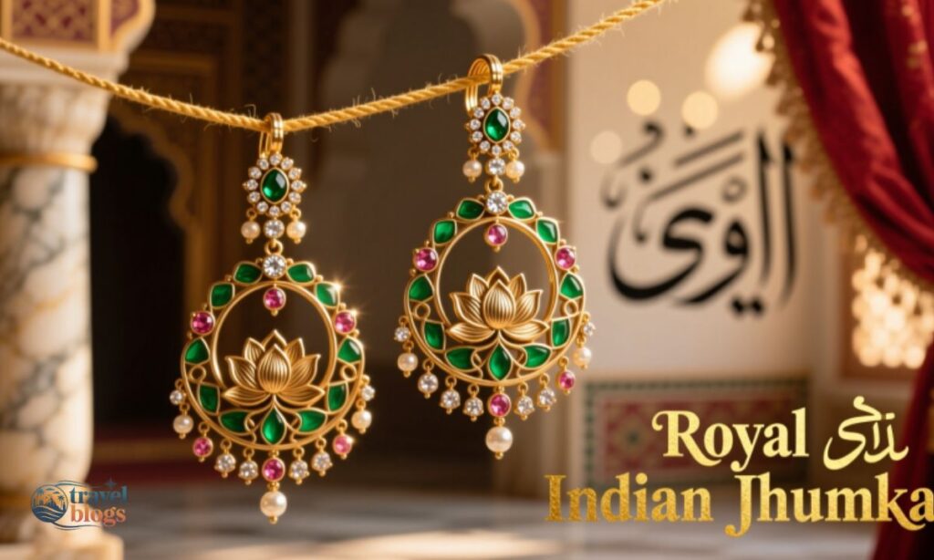 Royal Indian Jhumka Captions