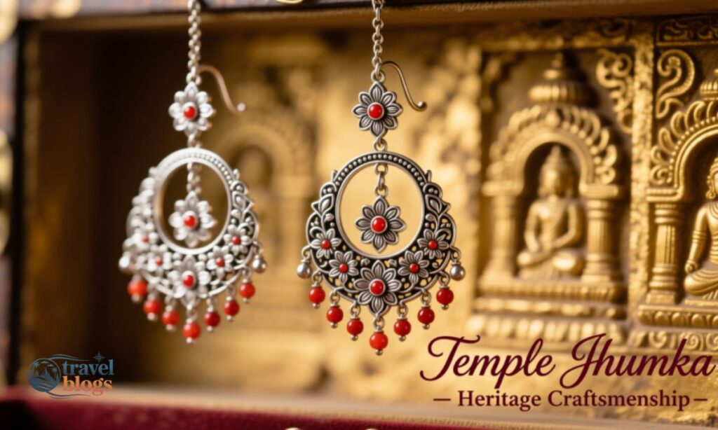 Traditional Temple Jhumka Captions