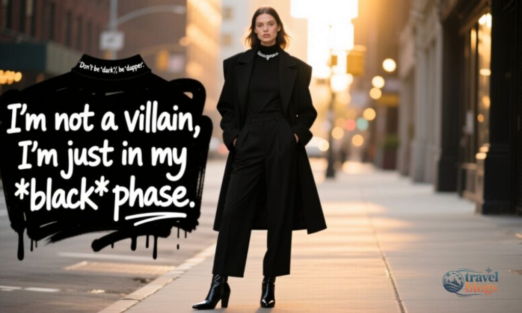 Black Outfit Puns For Instagram