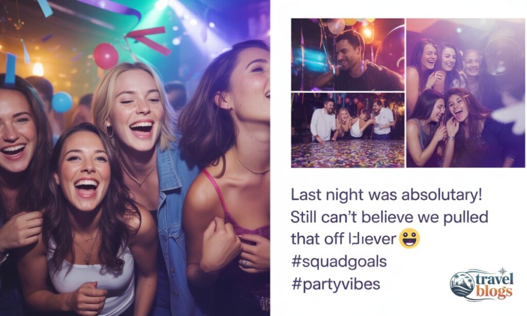 Captions About Last Night's Party