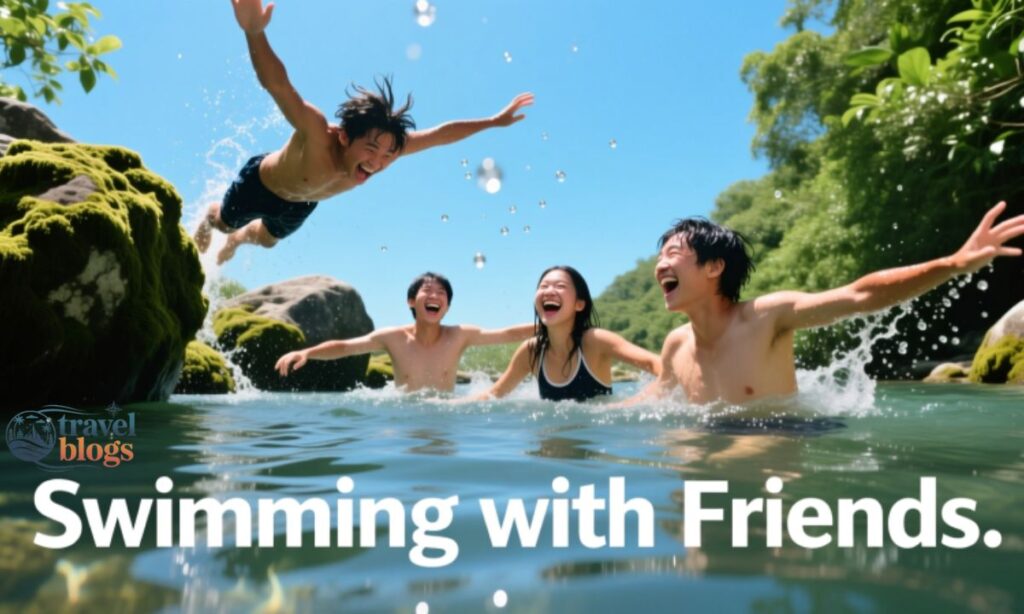 Captions for Swimming with Friends