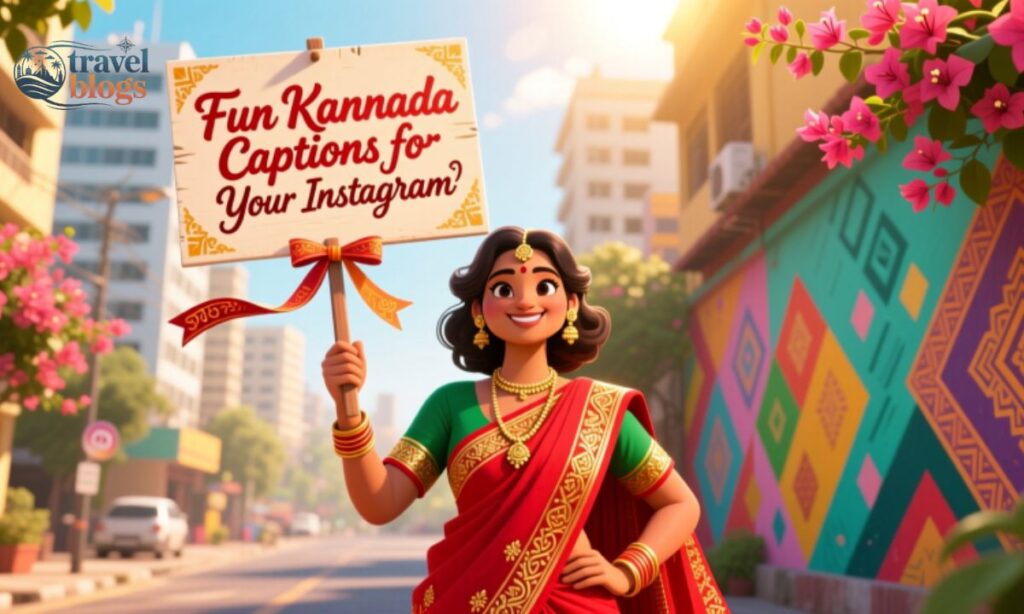 create a image for english  Fun Kannada Captions for Your Instagram
