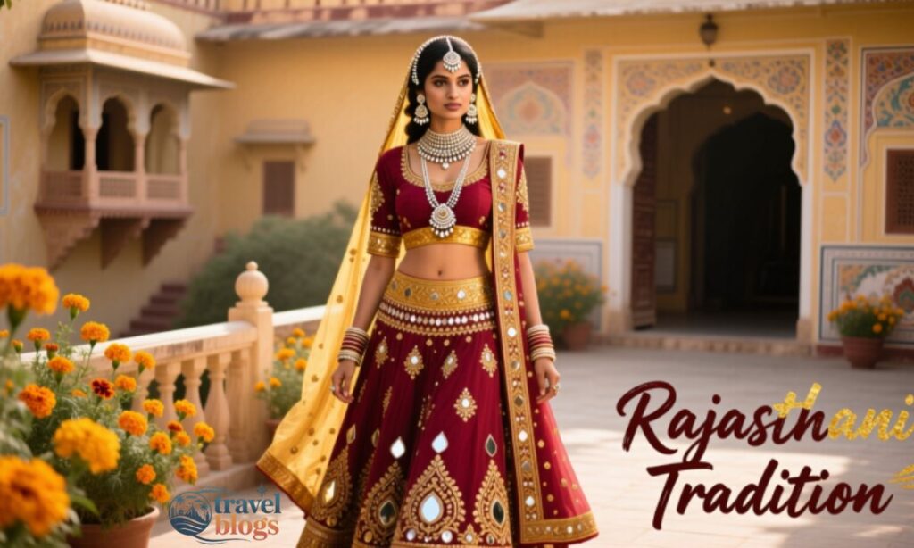 Rajasthani Traditional Outfit Captions